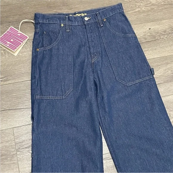 NWT MOTHER Jeans The Smoothie Carpenter Sneak Denim Jeans in Clean Your Plate - Picture 6 of 12
